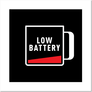 Low Battery Mug Icon Posters and Art